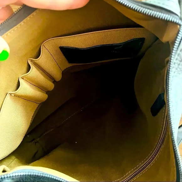 NWOT Jack George’s Distressed Slate Grey Buffalo Leather Crossbody - Picture 9 of 12